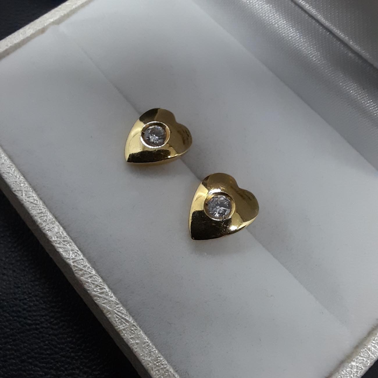 Σκουλαρίκια χρυσά Κ14 ζιργκόν