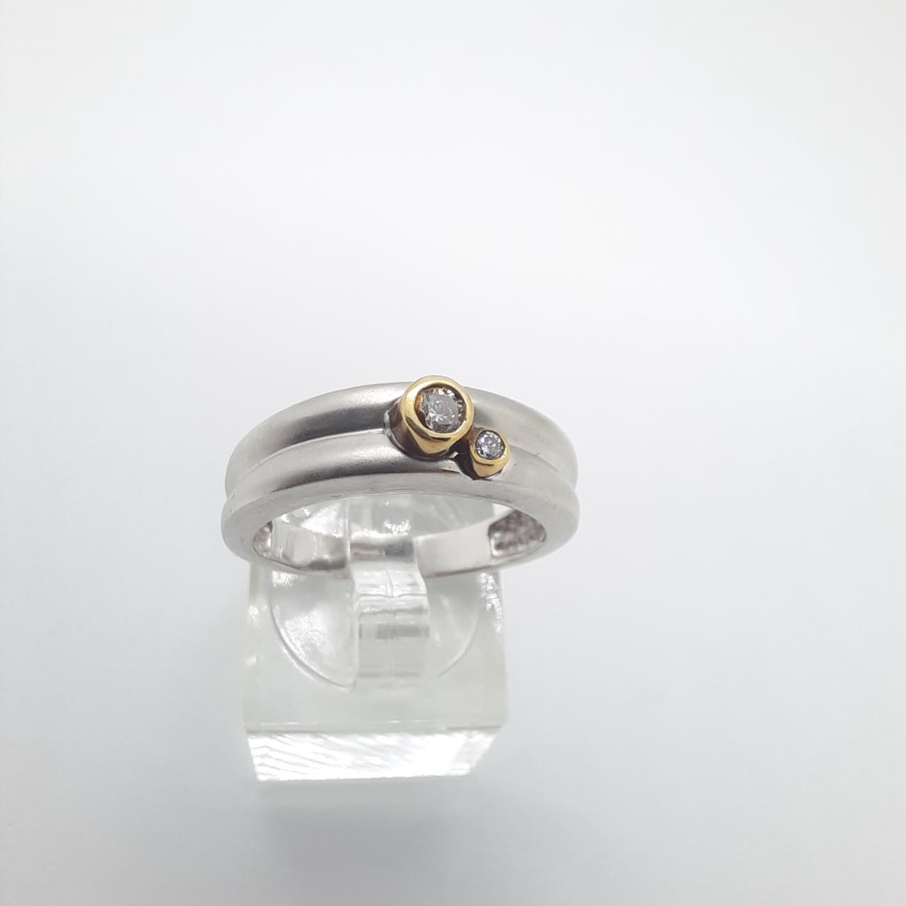 Δαχτυλίδι λευκόχρυσο Κ14 fairyland