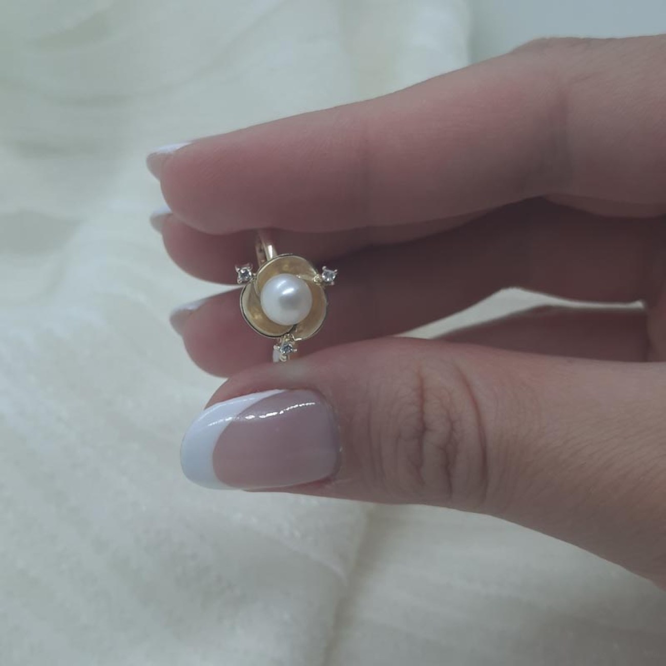 Δαχτυλίδι χρυσό perla moderna