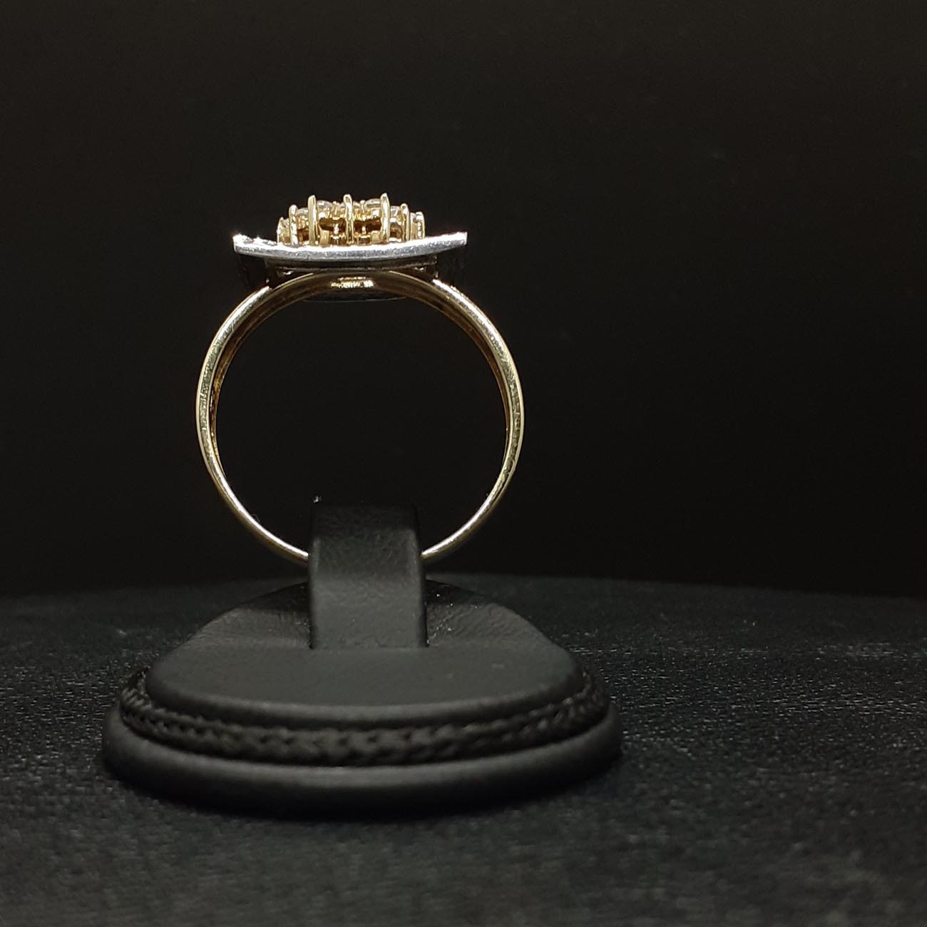 Χρυσό-λευκόχρυσο δαχτυλίδι ζιργκόν