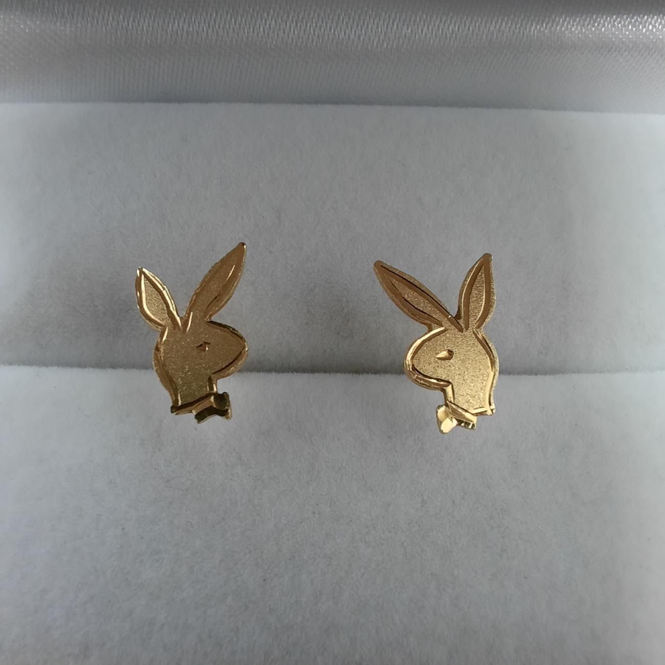 Χρυσά σκουλαρίκια Κ14 bunnies