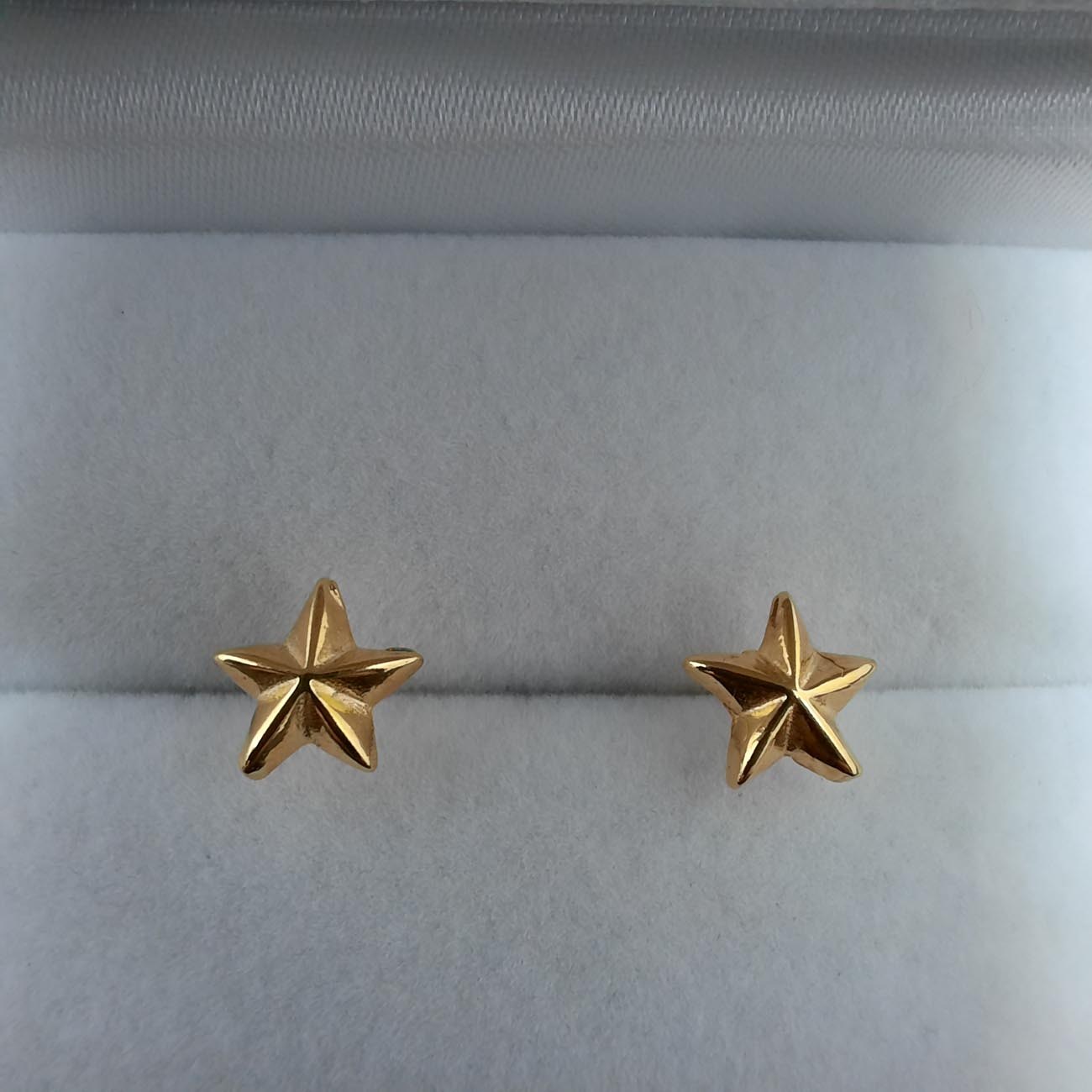 Χρυσά σκουλαρίκια Κ14 αστερίες
