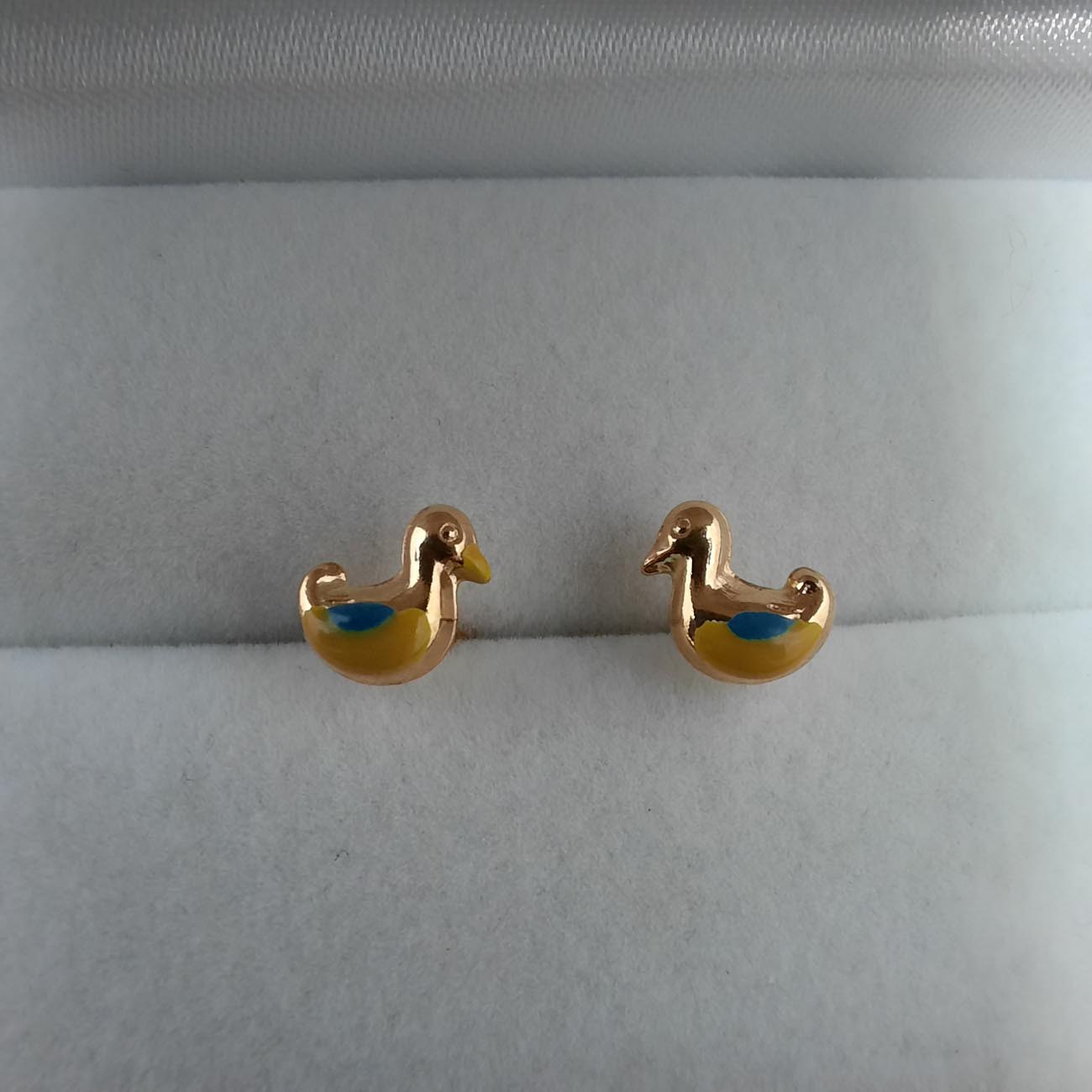 Χρυσά σκουλαρίκια Κ14 παπάκια