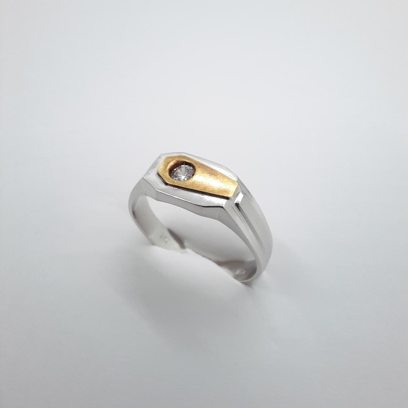 Λευκόχρυσο δαχτυλίδι Κ14