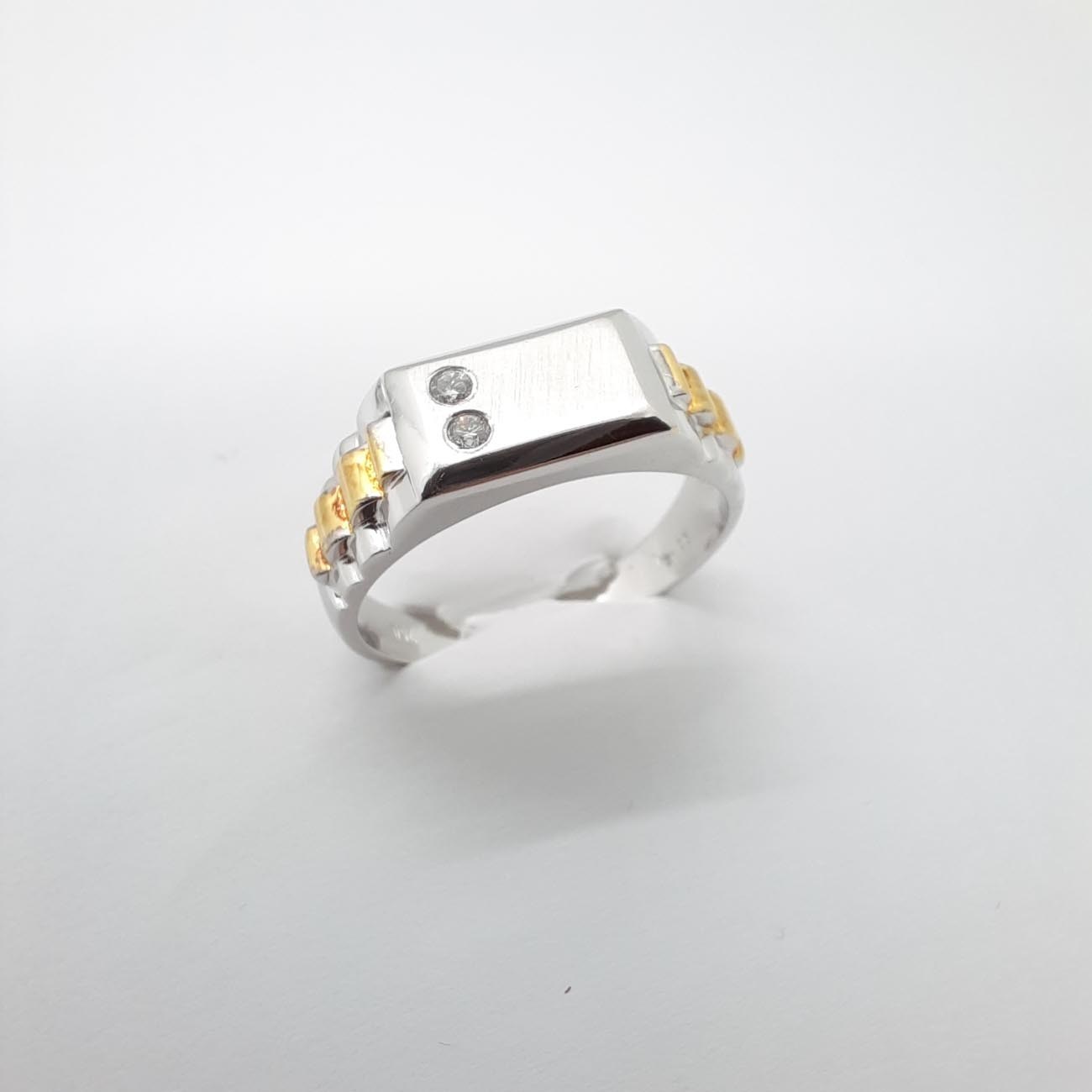 Λευκόχρυσο δαχτυλίδι Κ18 