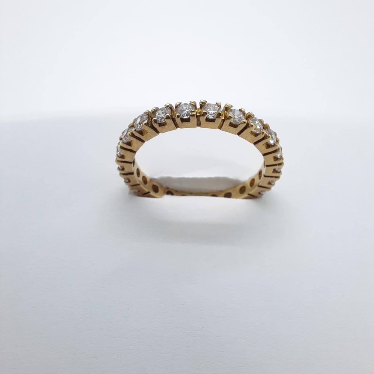 Χρυσό δαχτυλίδι Κ14 σειρέ