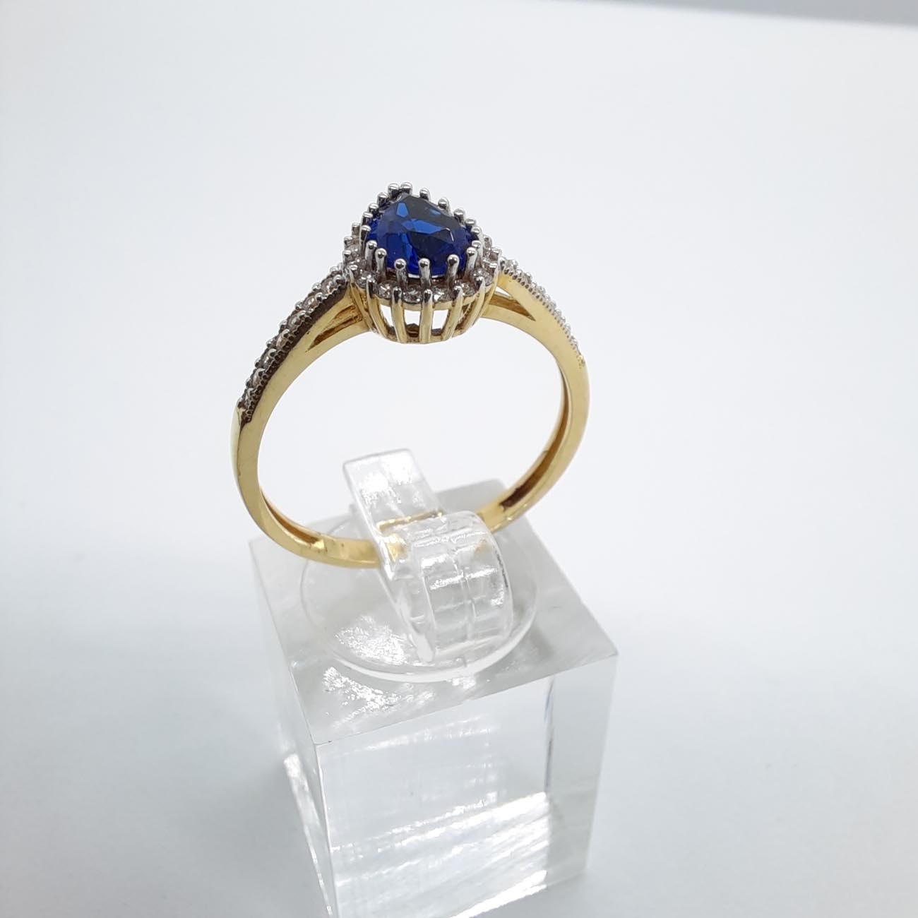  Δαχτυλίδι αρραβώνων stunning blue Κ14