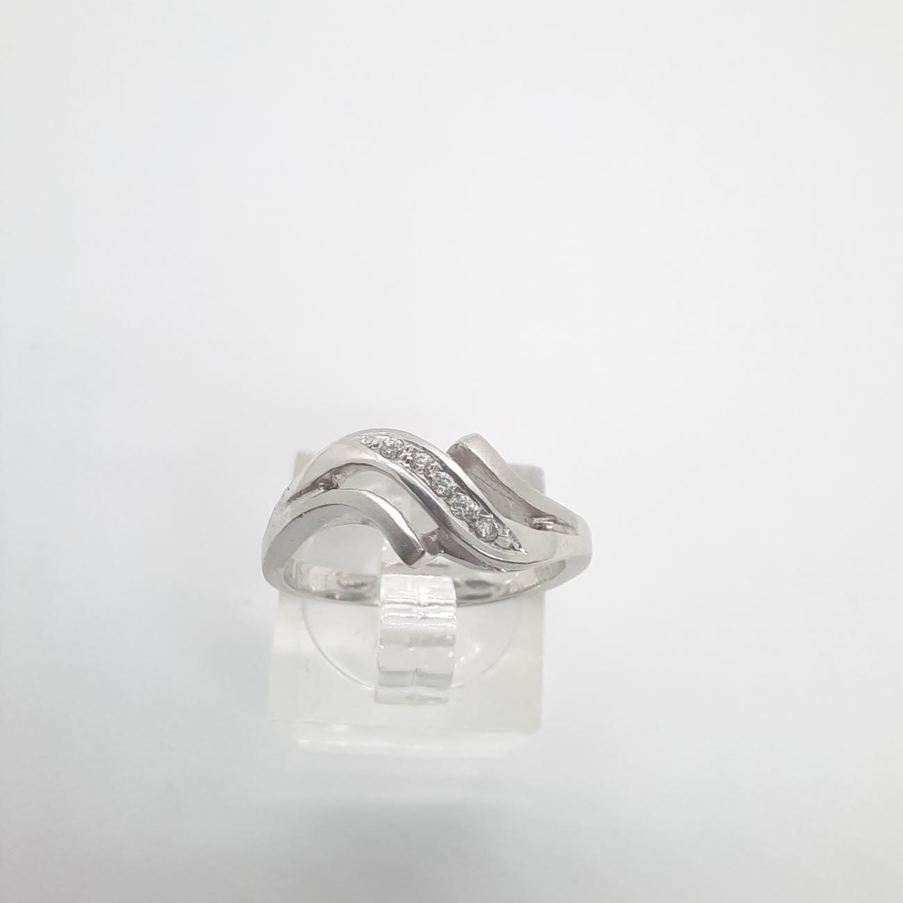 Λευκόχρυσο δαχτυλίδι Κ14