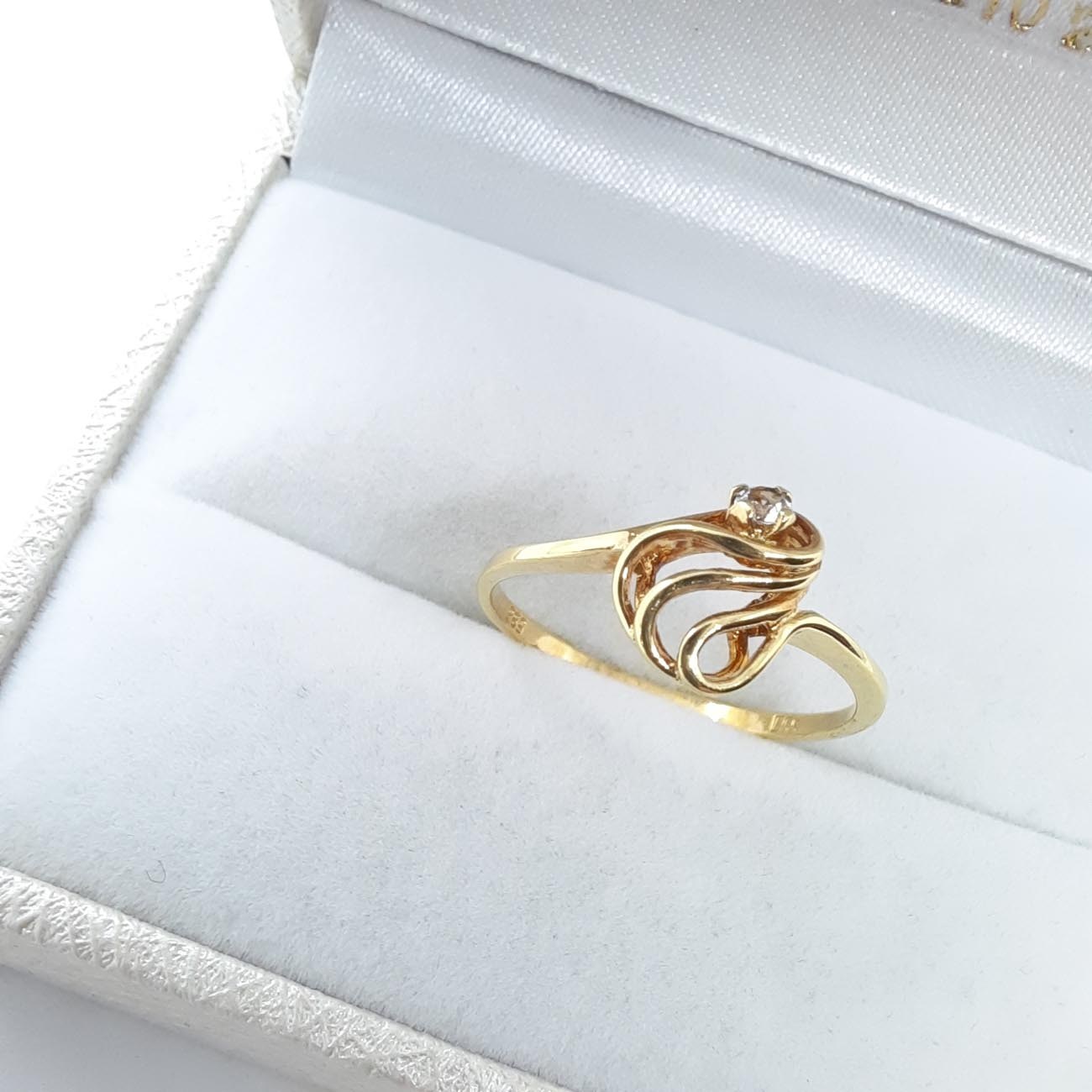 Χρυσό δαχτυλίδι κοχύλι Κ14 ζιργκόν