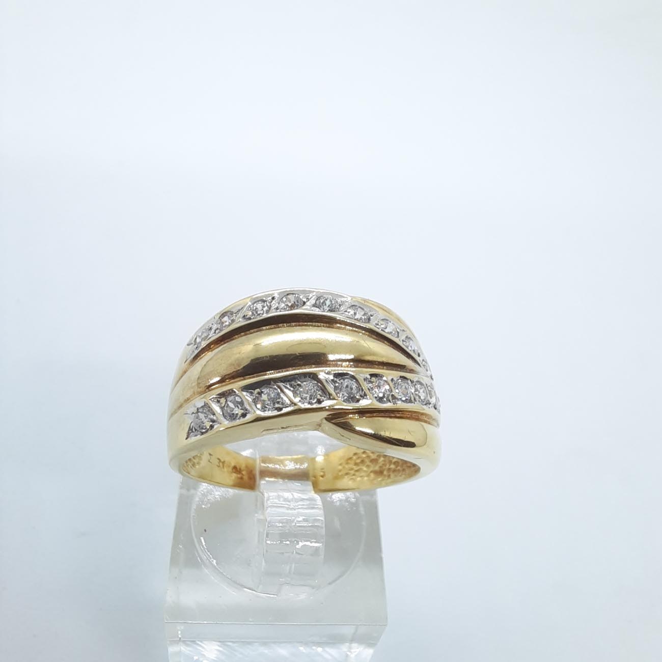 Χρυσό δαχτυλίδι Κ14 ζιργκόν