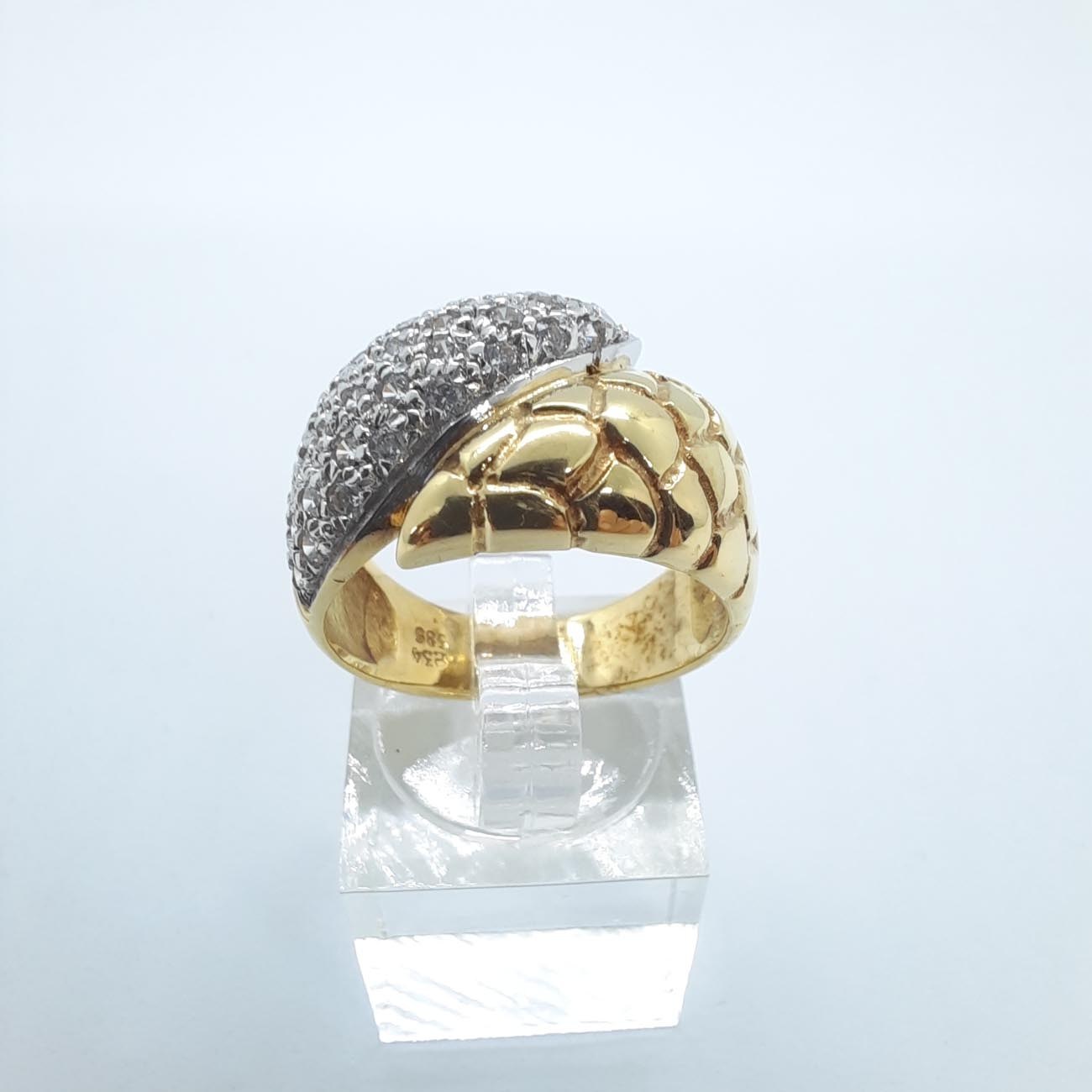 Χρυσό δαχτυλίδι Κ14 κυψέλη