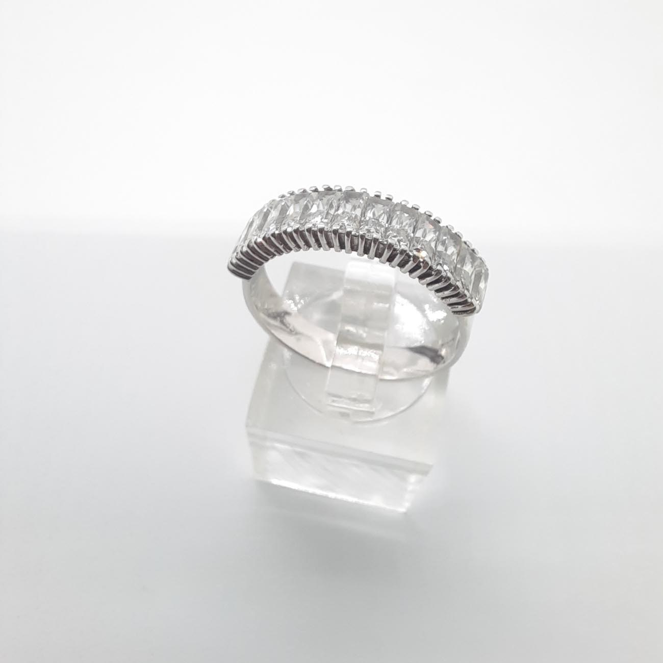 Λευκόχρυσο δαχτυλίδι σειρέ Κ14 sparkle