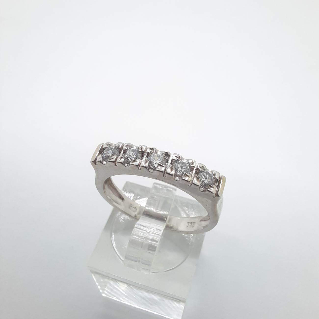 Λευκόχρυσο δαχτυλίδι 14 καρατίων glam