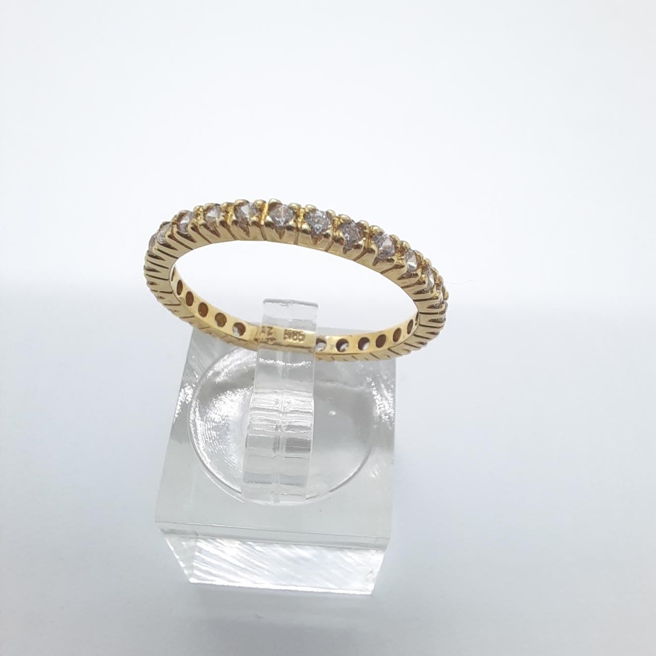 Δαχτυλίδι σειρέ χρυσό K14 sparkle