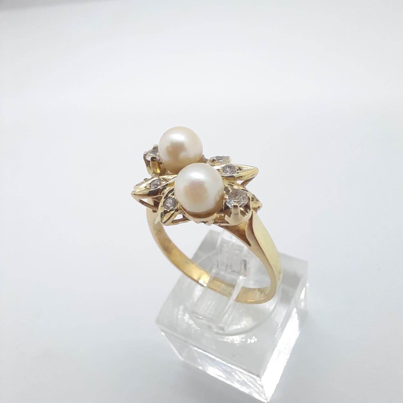 Χρυσό δαχτυλίδι K14 love pearls