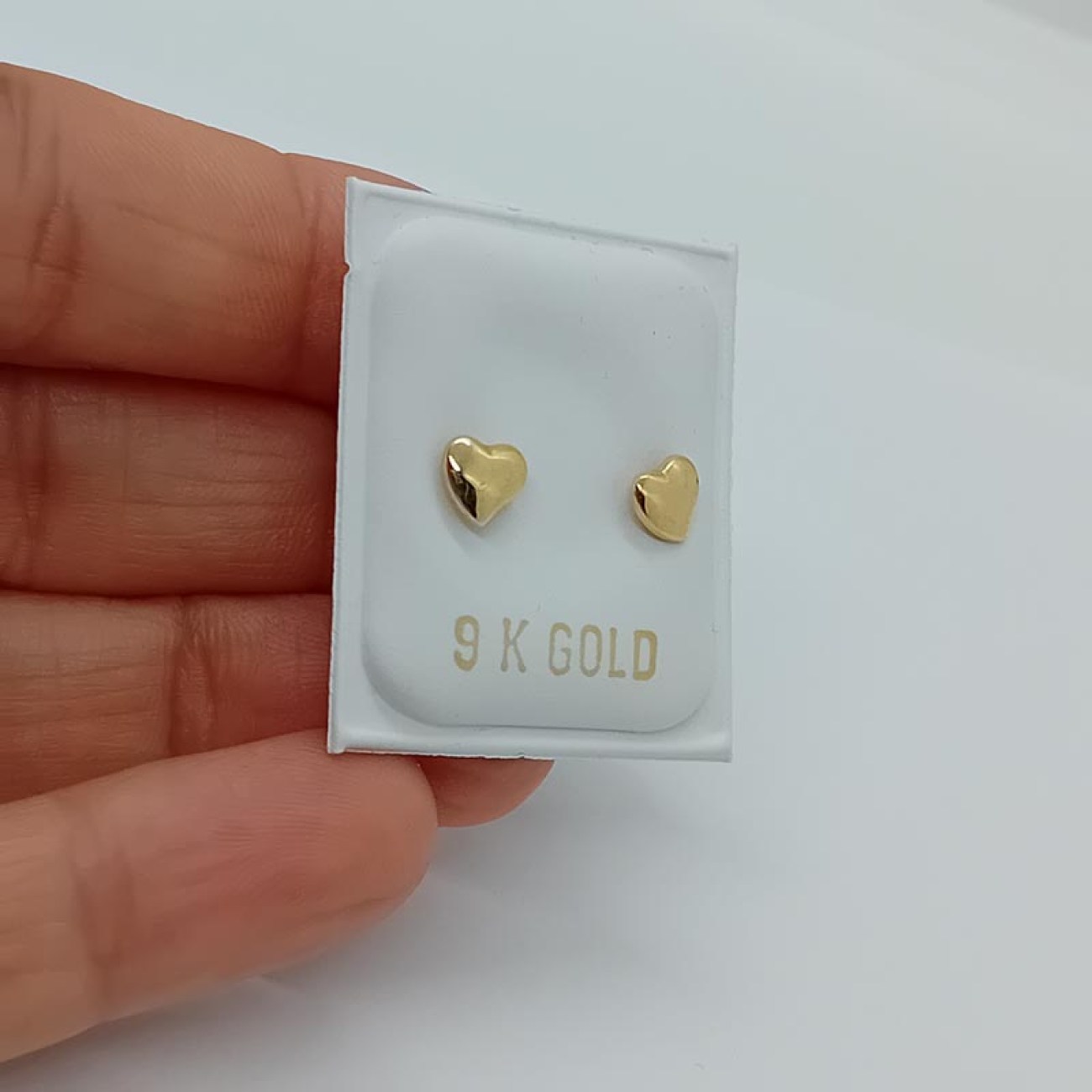 Χρυσές καρδούλες σκουλαρίκια Κ9