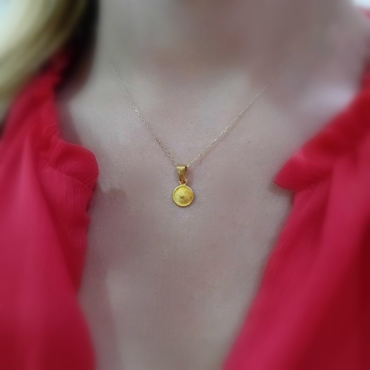 Χρυσό μενταγιόν βυζαντινό dome Κ14