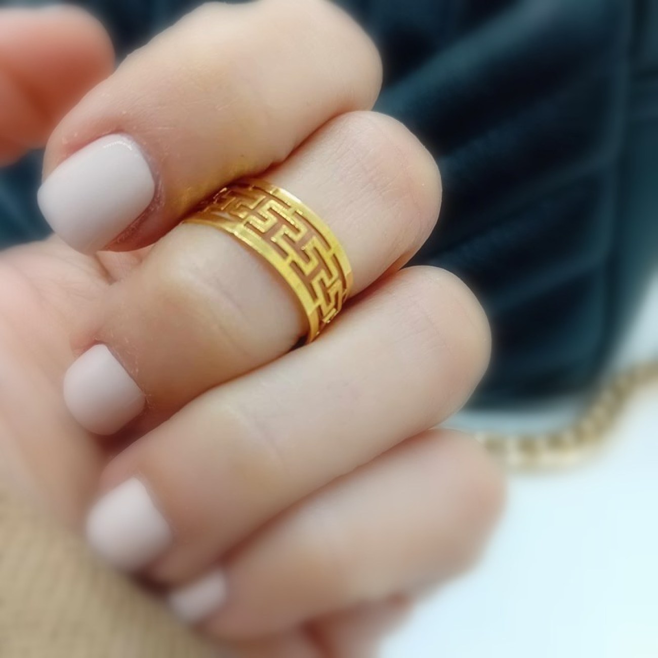 Χρυσό δαχτυλίδι ΜΑΙΑΝΔΡΟΣ 14 καράτια