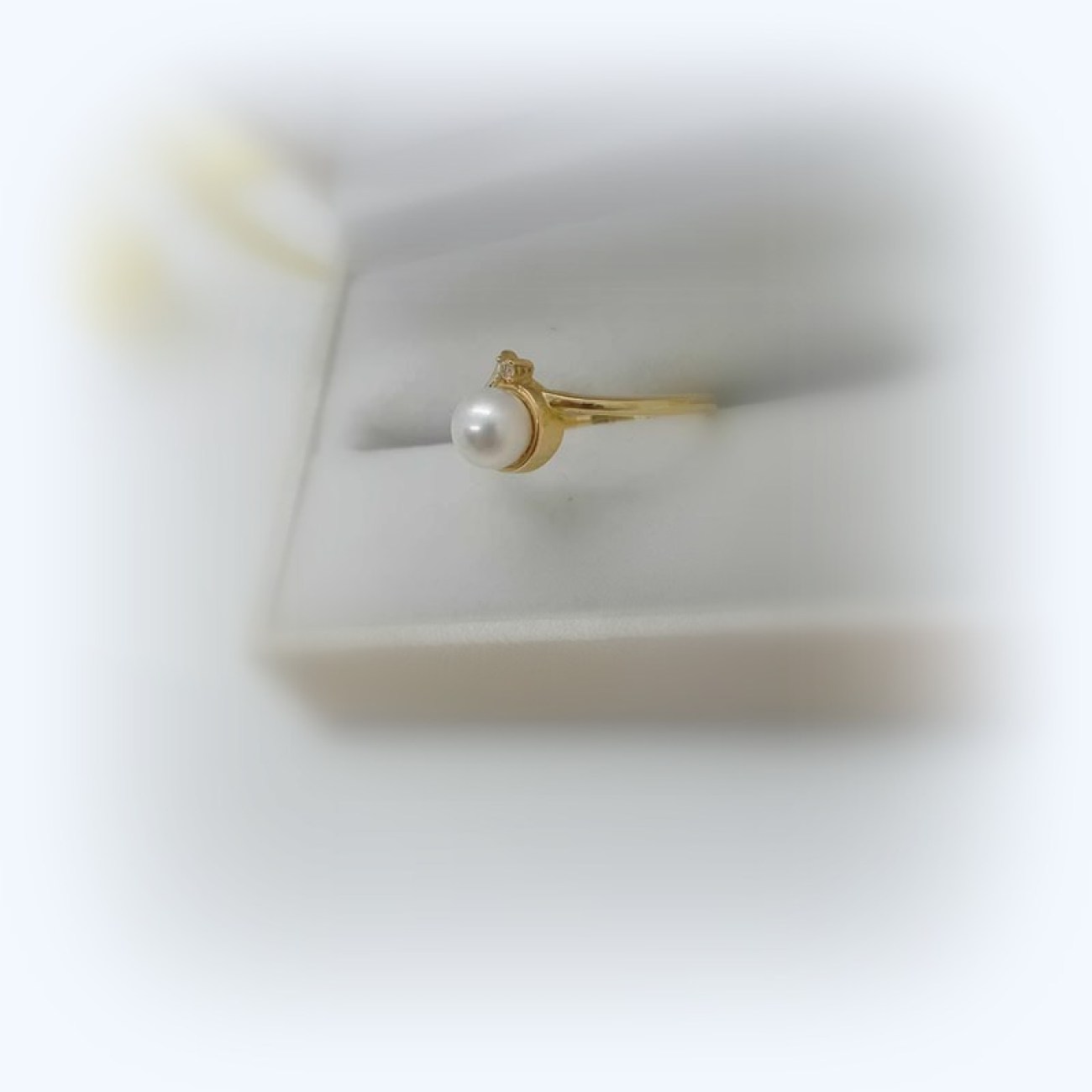 Μαργαριτάρι δαχτυλίδι χρυσό Κ9