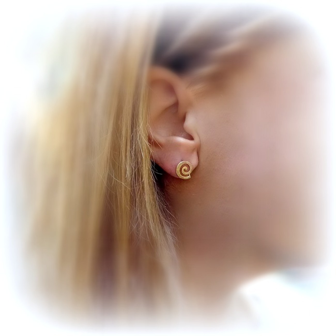 Επιχρυσωμένα ασημένια σκουλαρίκια ΣΠΙΡΑΛ