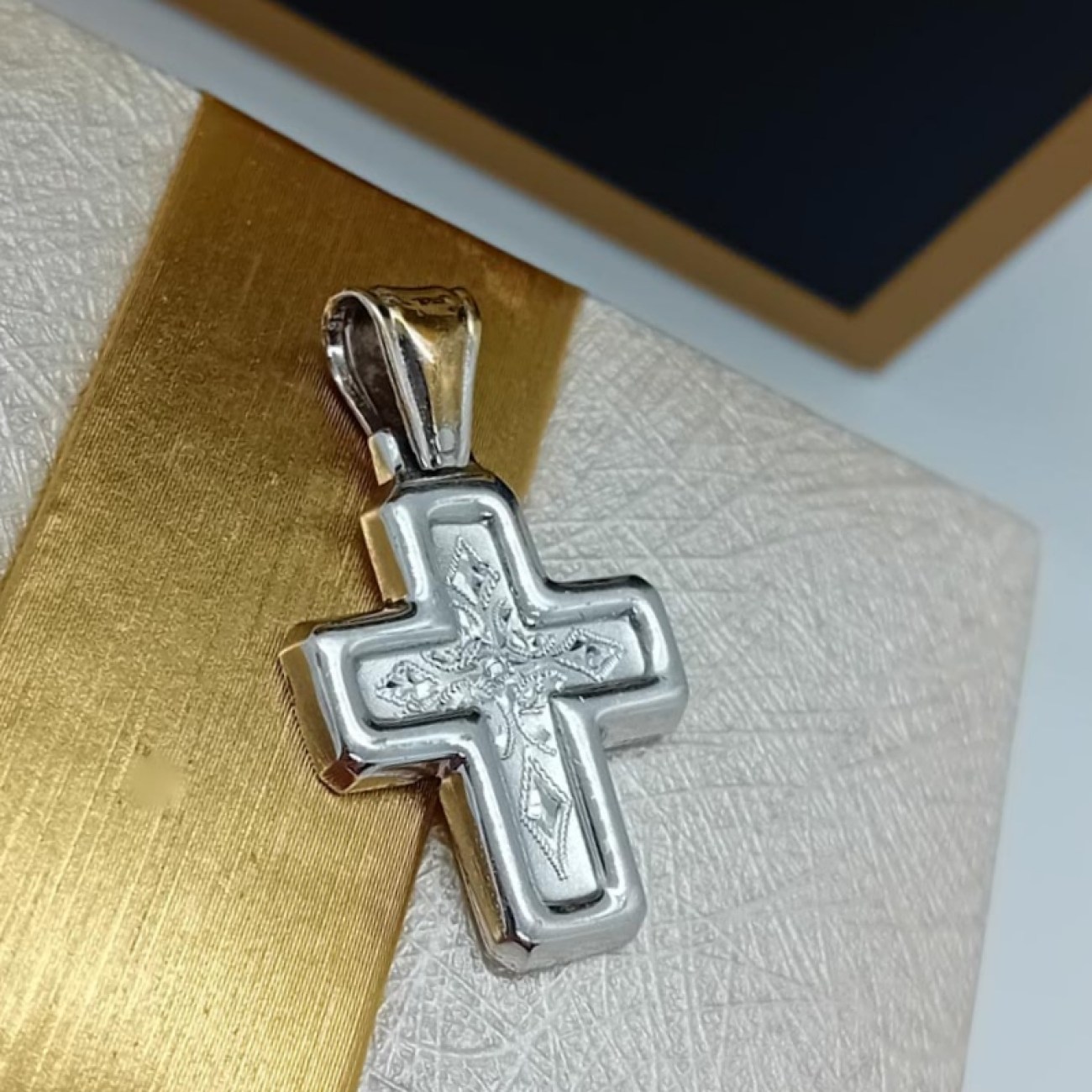 ΦΑΡΔΥΣ ΛΕΥΚΟΧΡΥΣΟΣ ΣΤΑΥΡΟΣ γυναικείος Κ14 