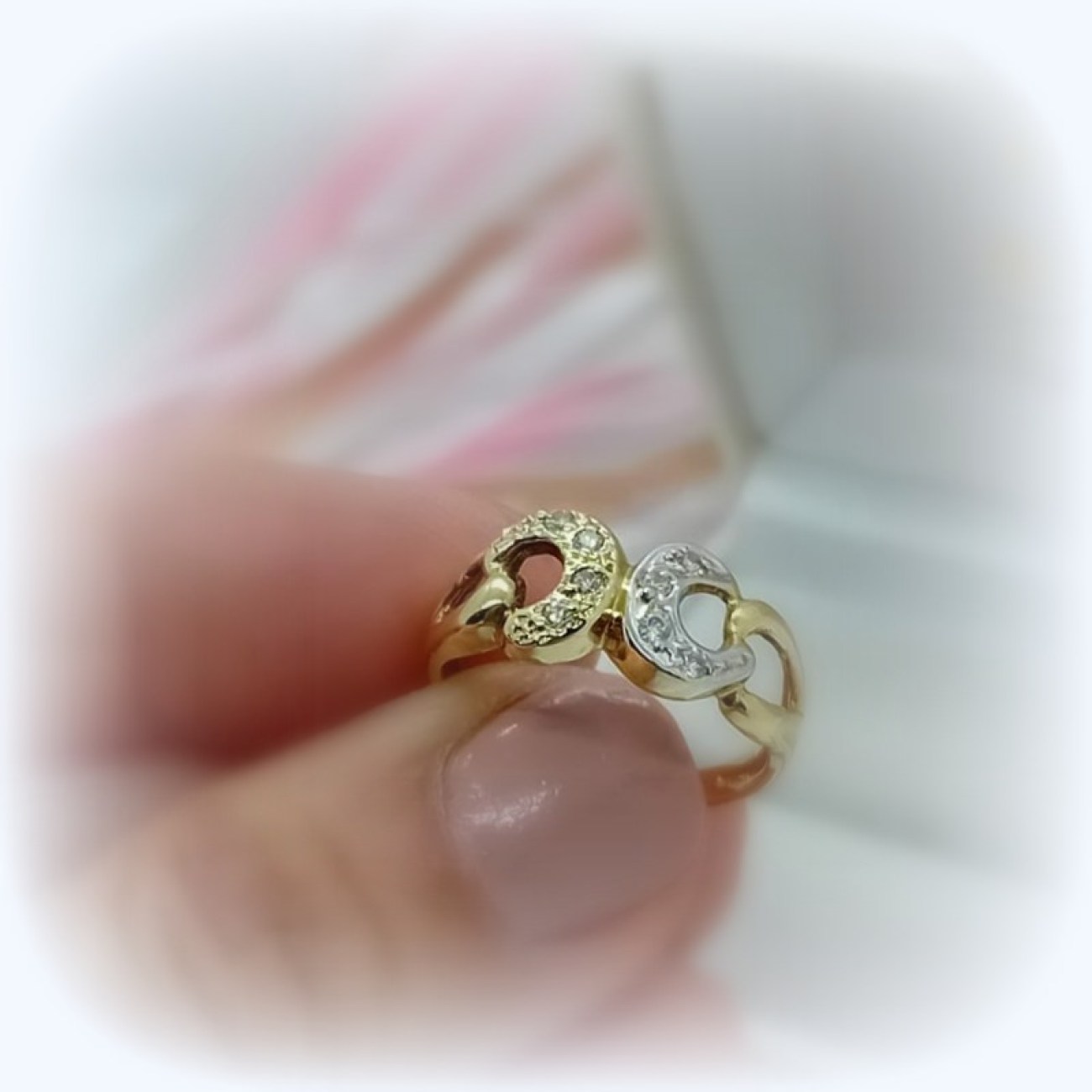 Χρυσό δαχτυλίδι Κ14 αλυσιδωτό