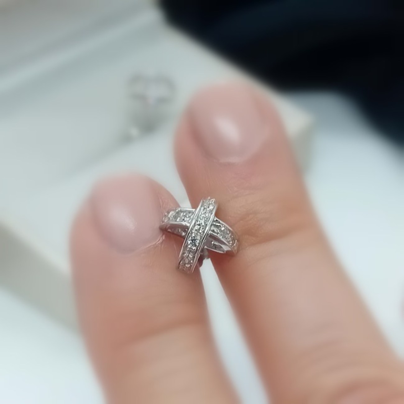 Σκουλαρίκια λευκόχρυσα Κ14 ζιργκόν