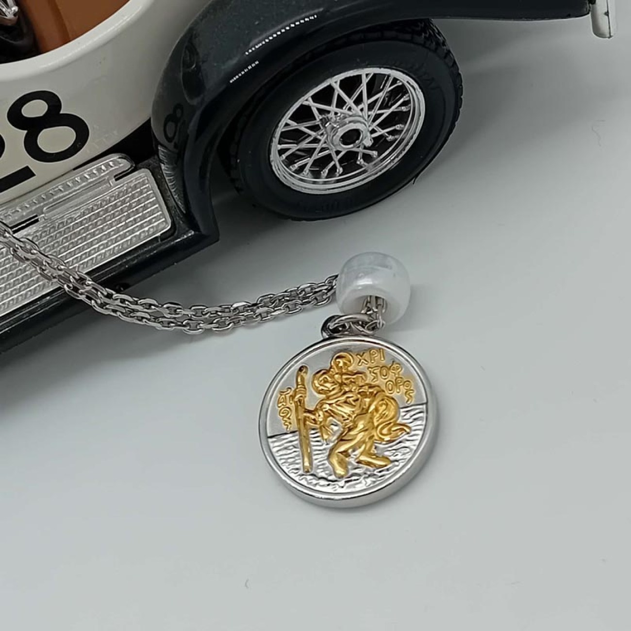 ΑΓΙΟΣ ΧΡΙΣΤΟΦΟΡΟΣ ΓΟΥΡΙ ΟΧΗΜΑΤΟΣ ντουμπλ-φας ατσάλι 